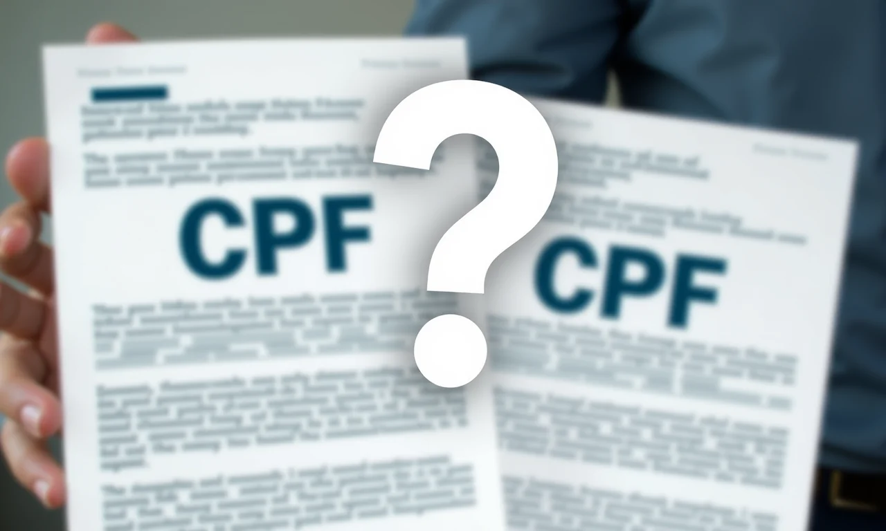 Dois CPFs lado a lado com um ponto de interrogação.