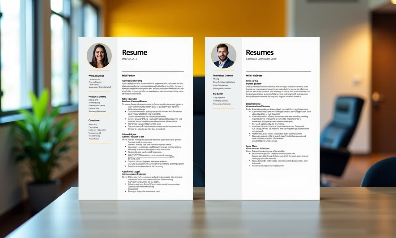 Dois currículos diferentes adaptados para vagas diferentes.