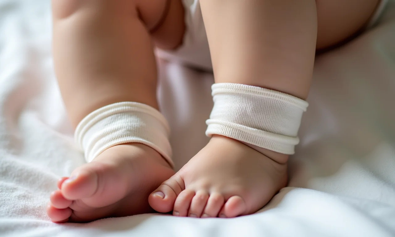 Elásticos de diferentes larguras e texturas para calça plástica de bebê.