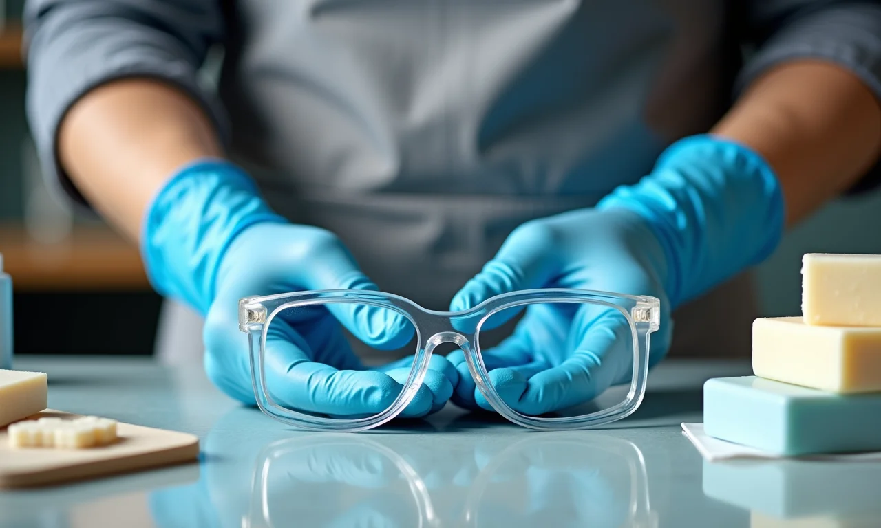 Equipamentos de proteção individual (EPIs) para fabricação de sabão.