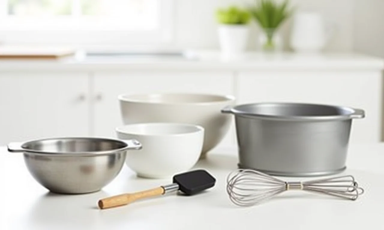 Equipamentos para fazer bolo de cenoura.