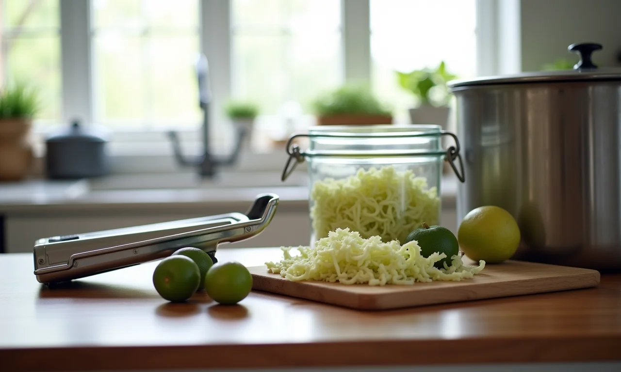 Equipamentos para fazer chucrute em casa.