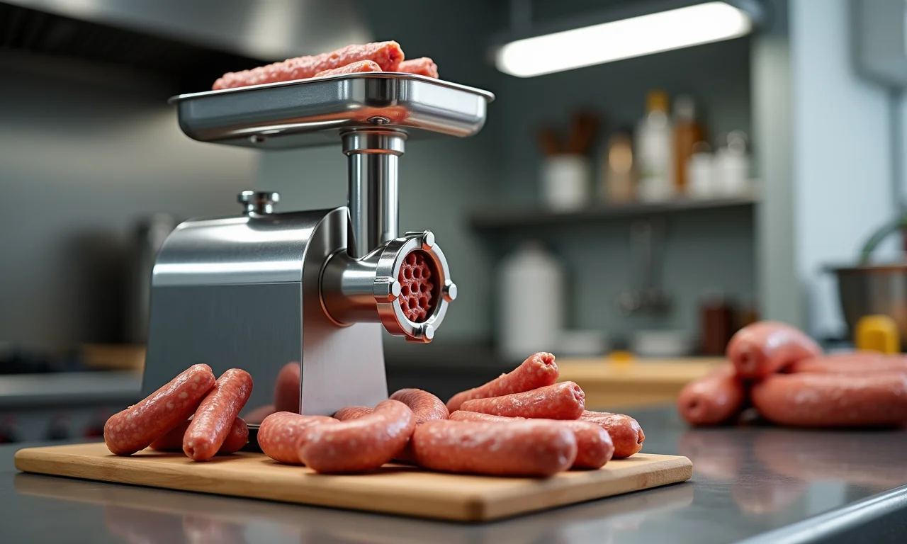 Equipamentos para fazer linguiça em casa.