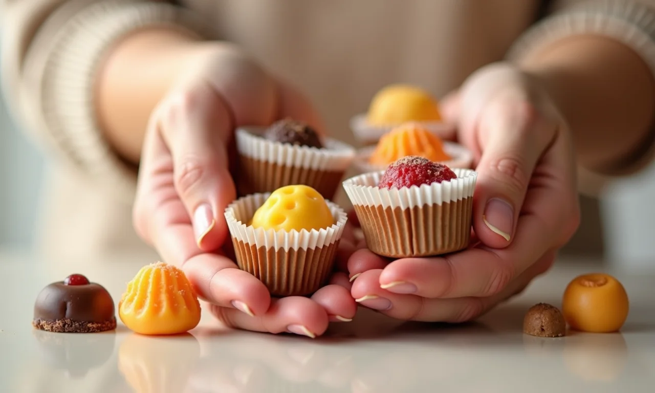 Escolhendo o tamanho ideal da forminha para cada doce.