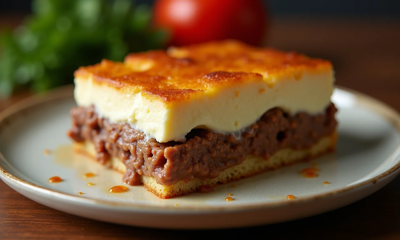 Escondidinho cremoso de carne seca.