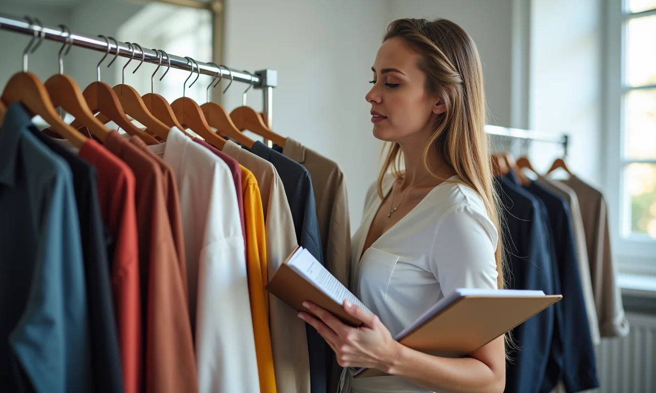 Especialista organizando roupas em arara, dicas valiosas.