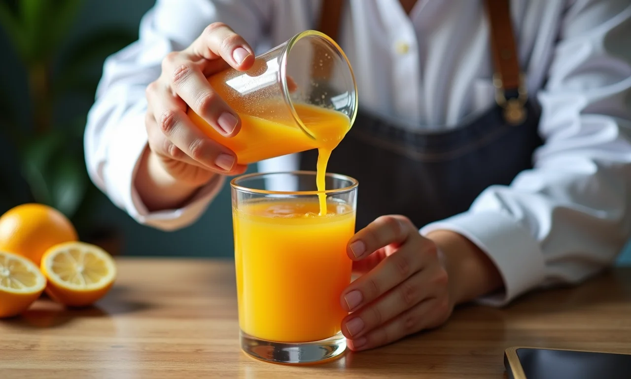 Especialista preparando suco, dicas para um suco perfeito.