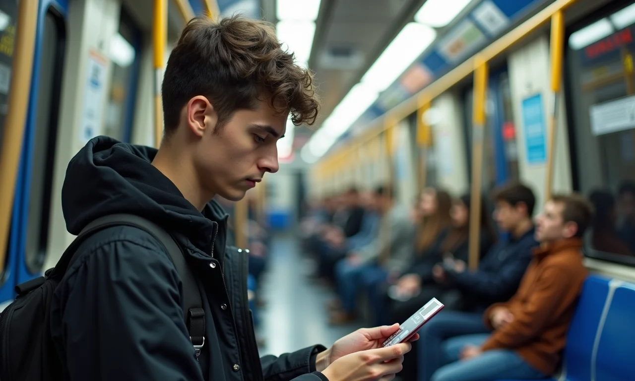 Estudante pensando se o cartão de ônibus vale para outros transportes.