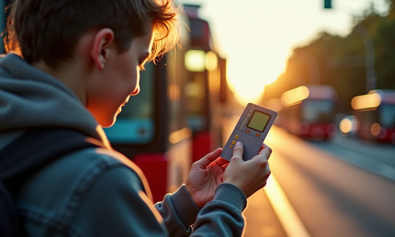 Estudante usando o cartão de ônibus em diferentes linhas.