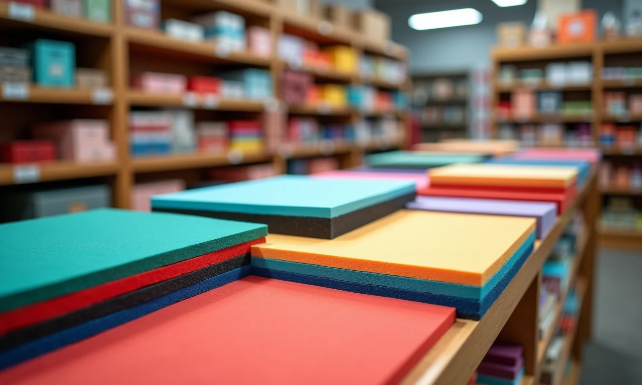 EVA de alta qualidade em loja de artesanato bem iluminada.