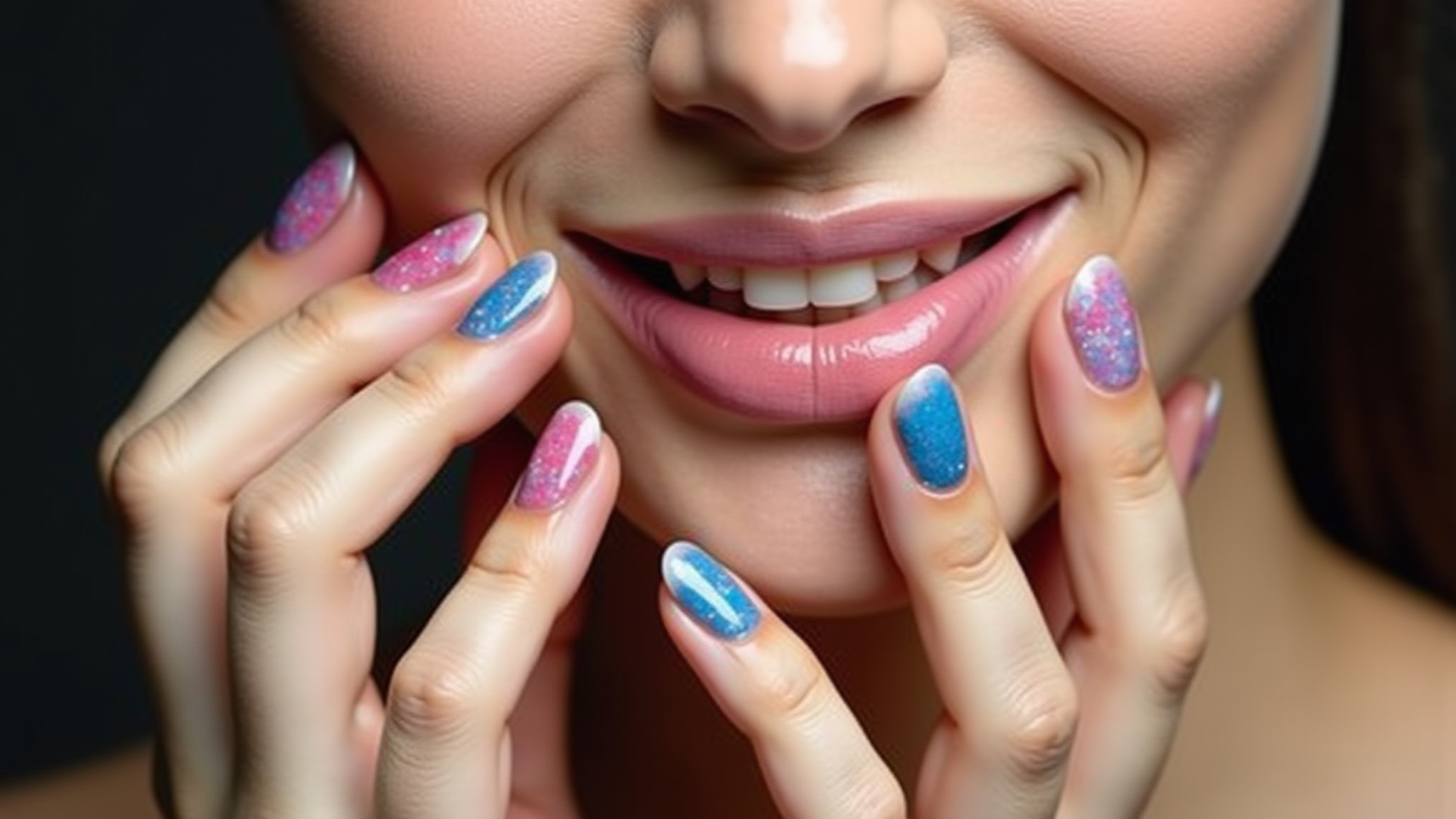 Unhas de gel vibrantes e impecáveis.