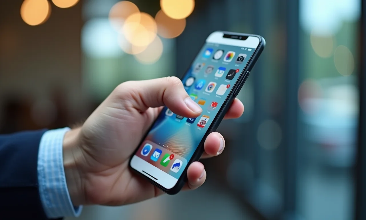 Fechando aplicativos em segundo plano no celular.