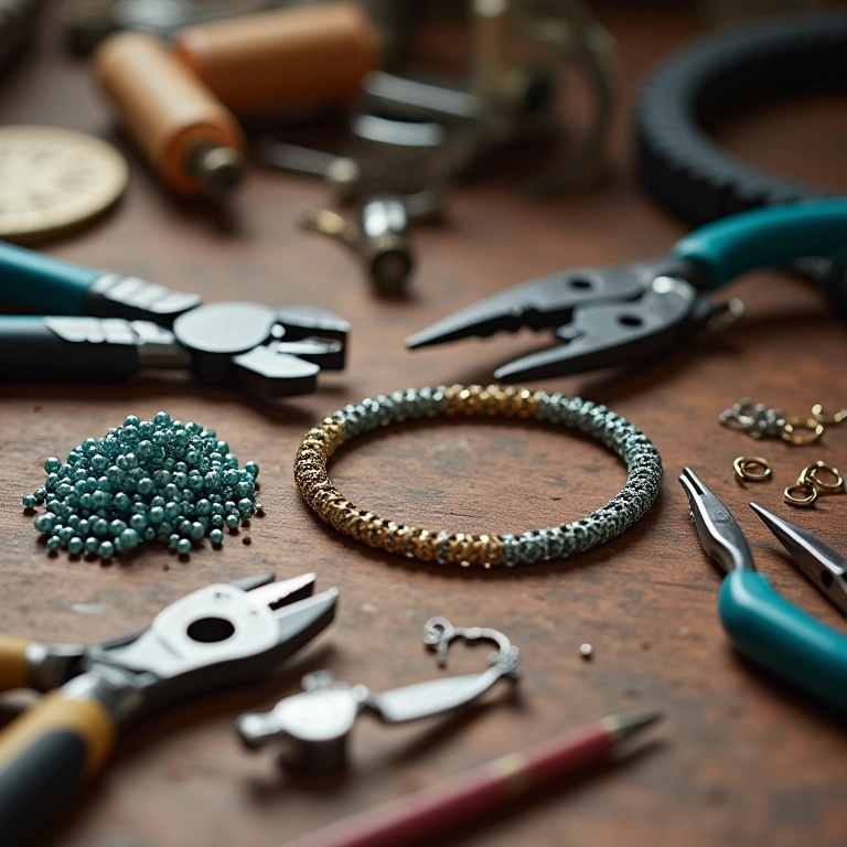 Ferramentas e acessórios indispensáveis para fazer pulseiras.