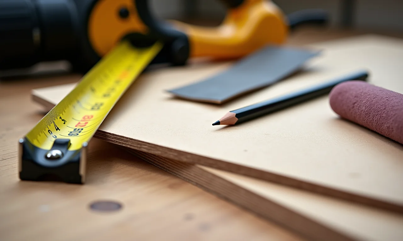 Ferramentas e materiais essenciais para construir uma gaveta de MDF.