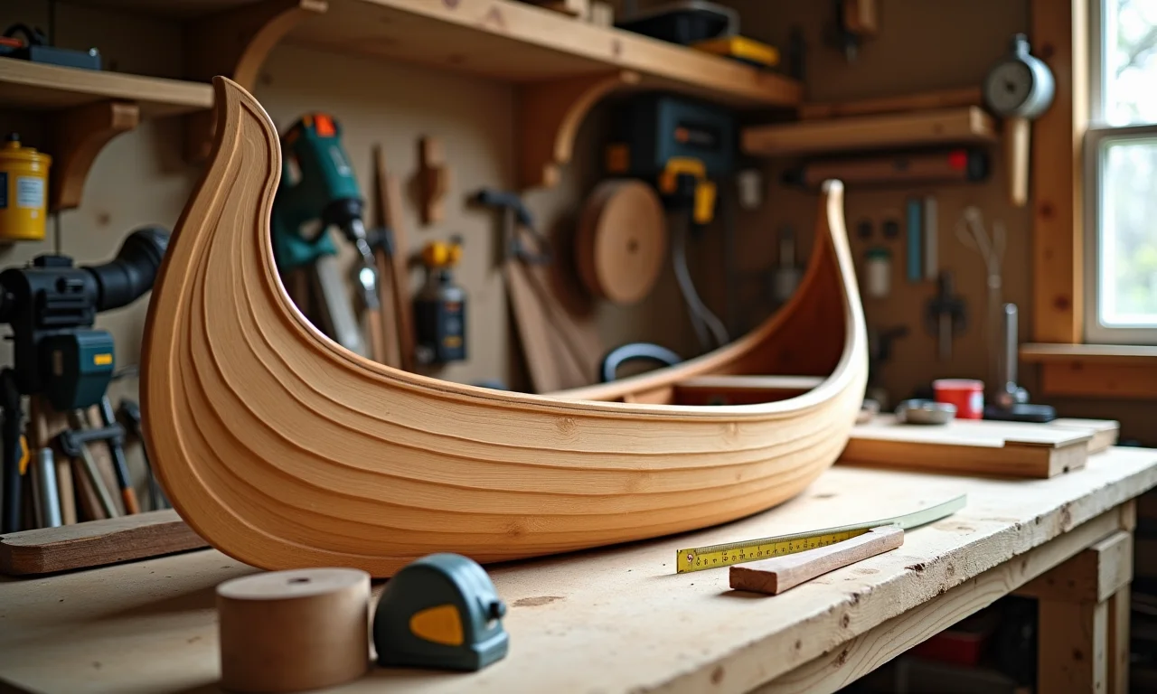 Ferramentas essenciais para construir gôndolas de madeira.