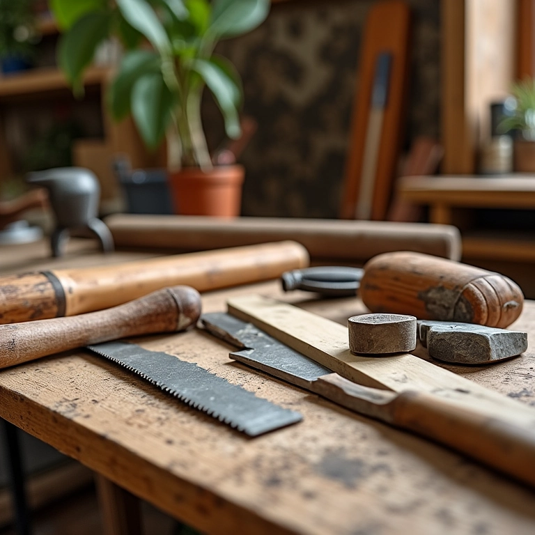 Ferramentas necessárias para construir uma treliça.