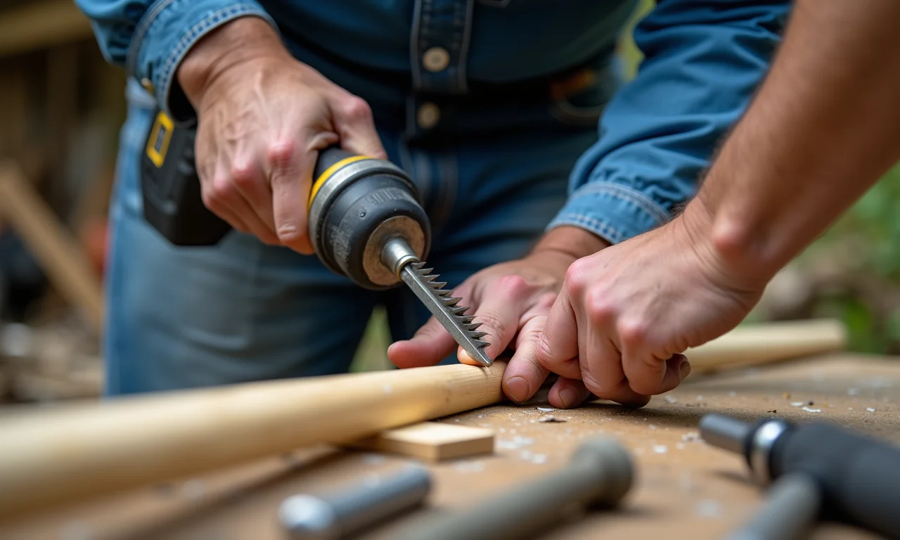 Ferramentas para construir mastro de bandeira.