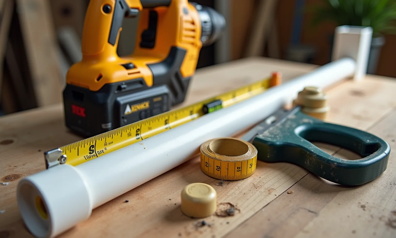 Ferramentas para montar cerca de PVC.