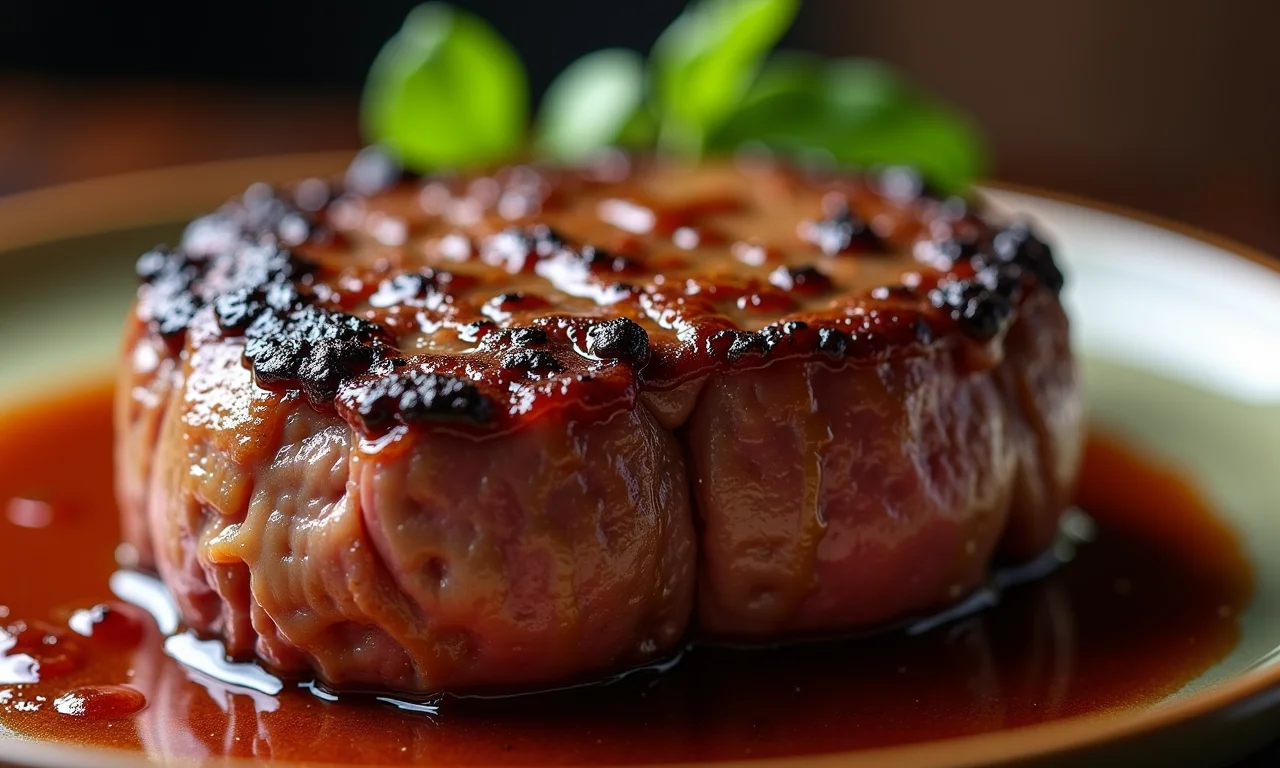 Filé mignon suculento, selado e pronto para o preparo.