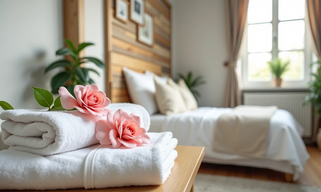 Flores de toalha decorando diversos ambientes da casa.