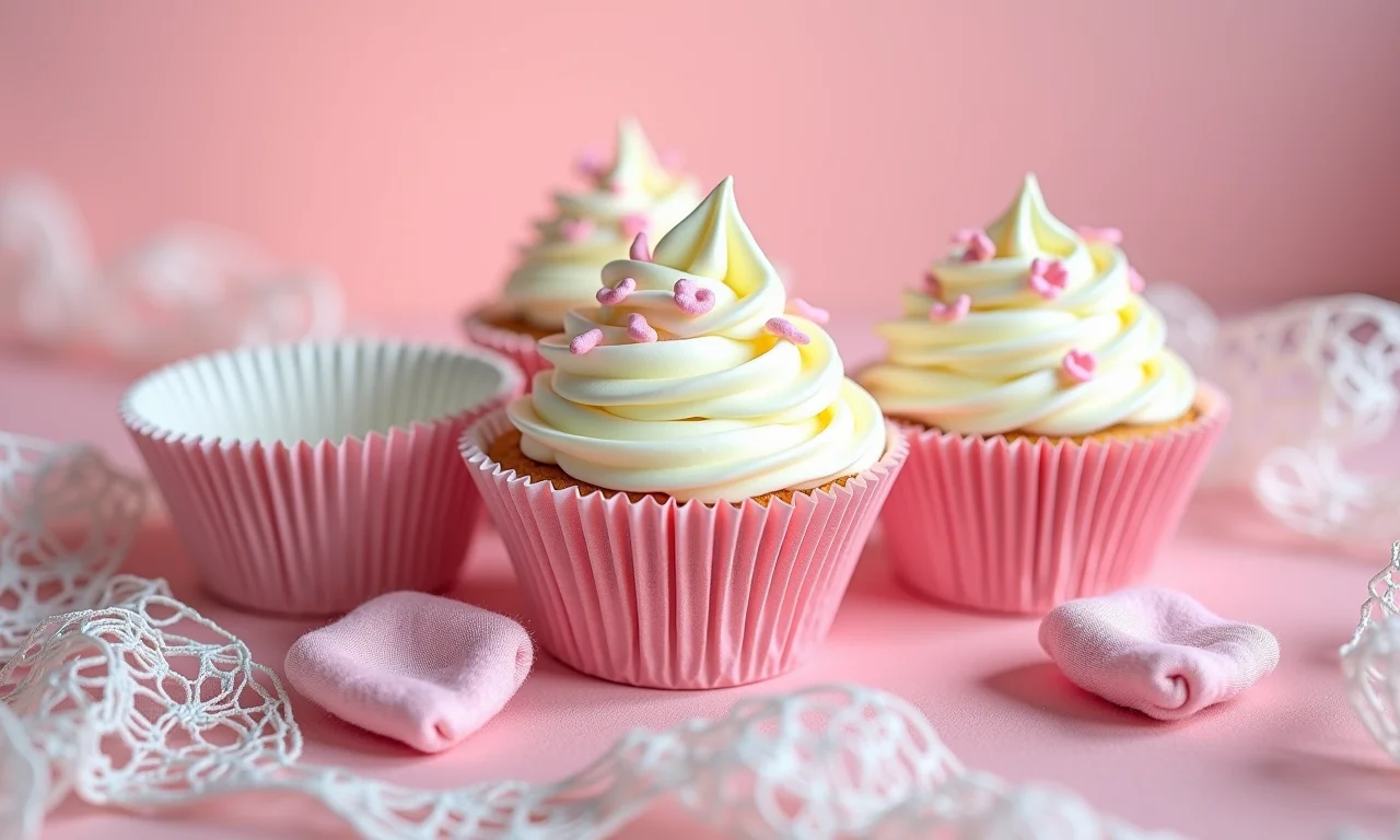 Forminhas de doces feitas com materiais alternativos como tecido e renda.