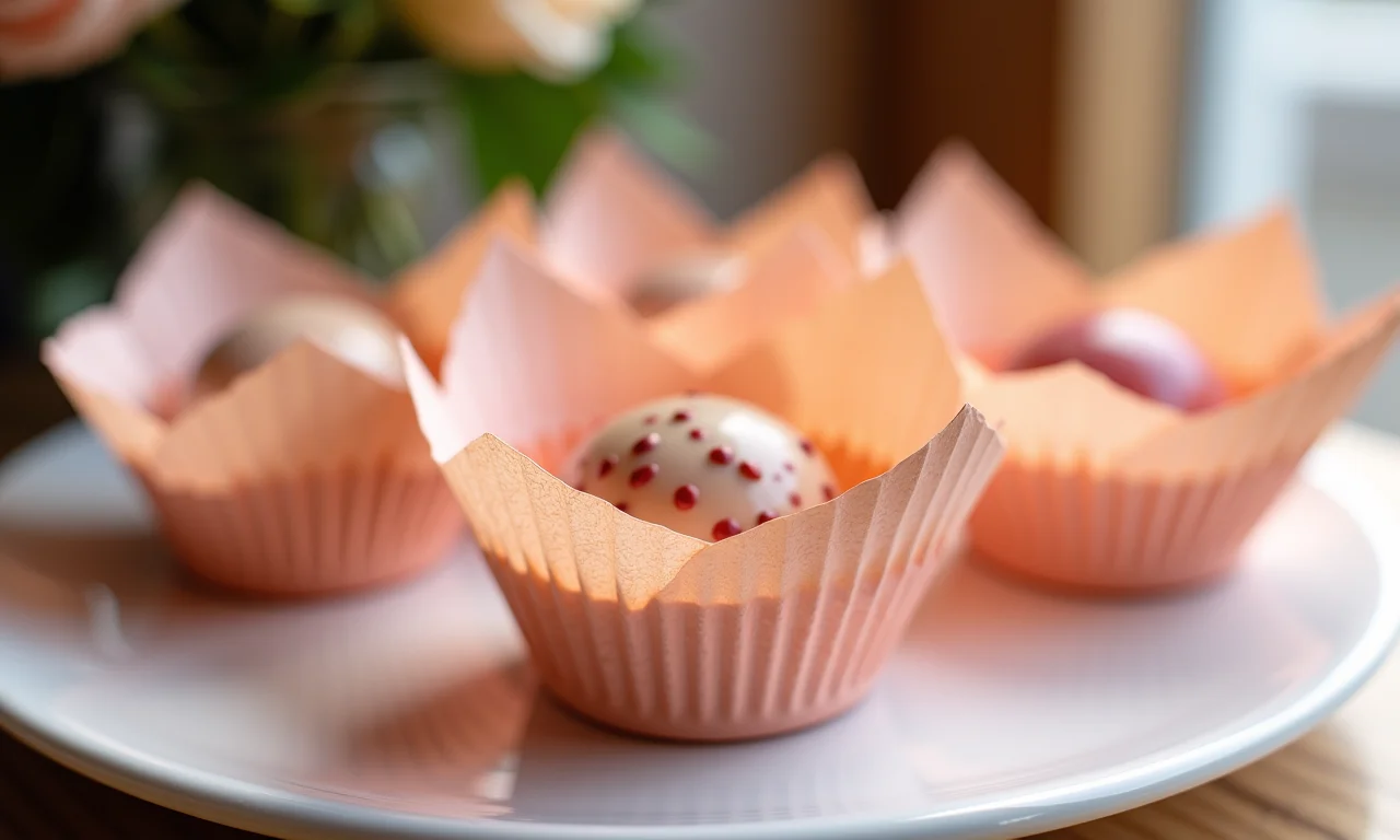 Forminhas de papel Vergê texturizado para doces finos.