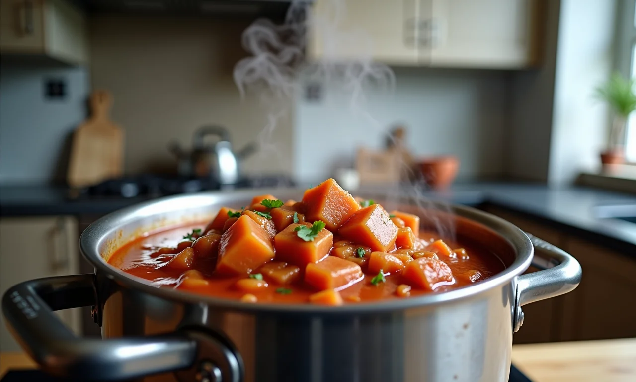 Goulash rápido na panela de pressão, pronto em minutos.