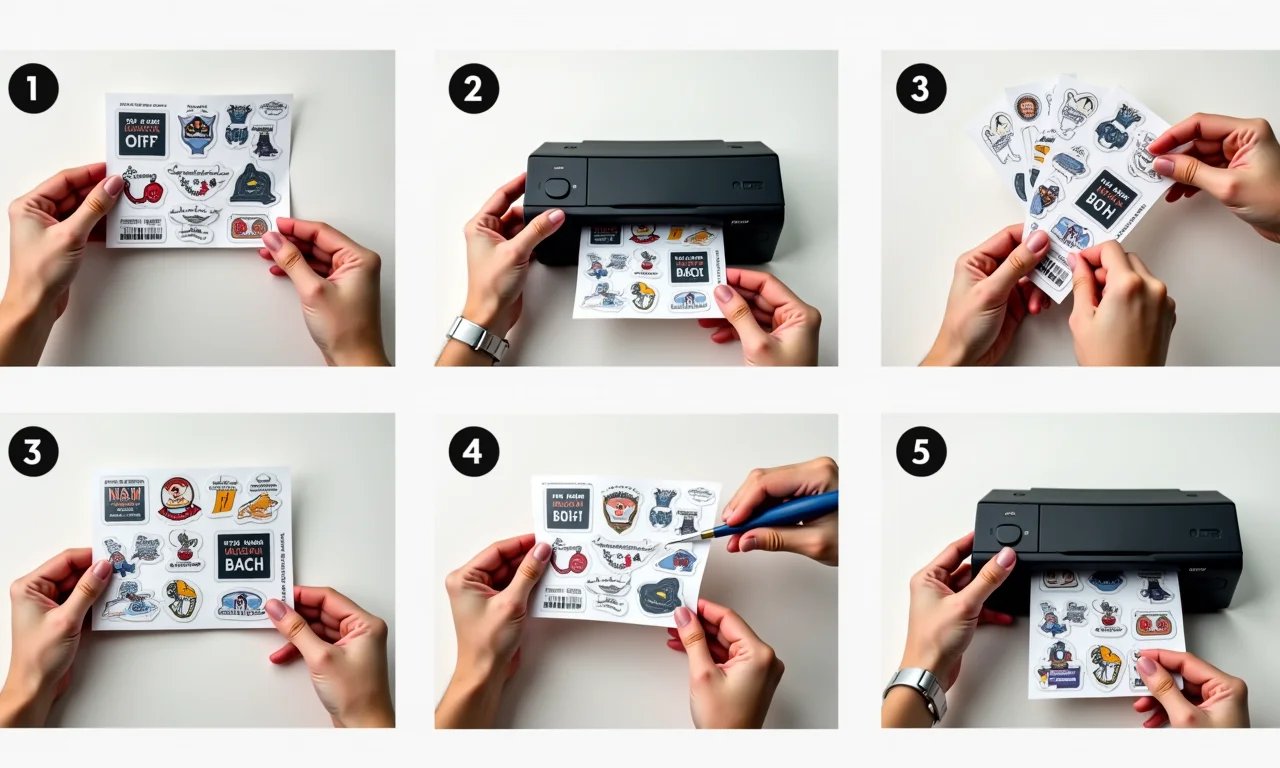 Guia passo a passo para fazer adesivos com impressora comum.