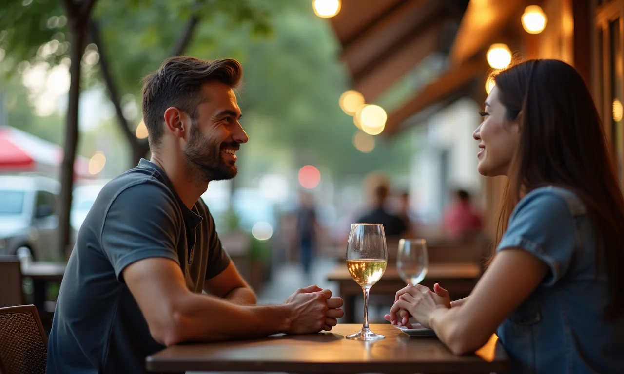 Homem esperando pacientemente por uma mulher em um café em Curitiba.