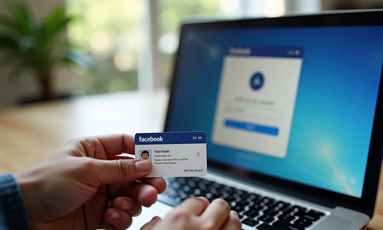 Identificação por documento para recuperar conta do Facebook.