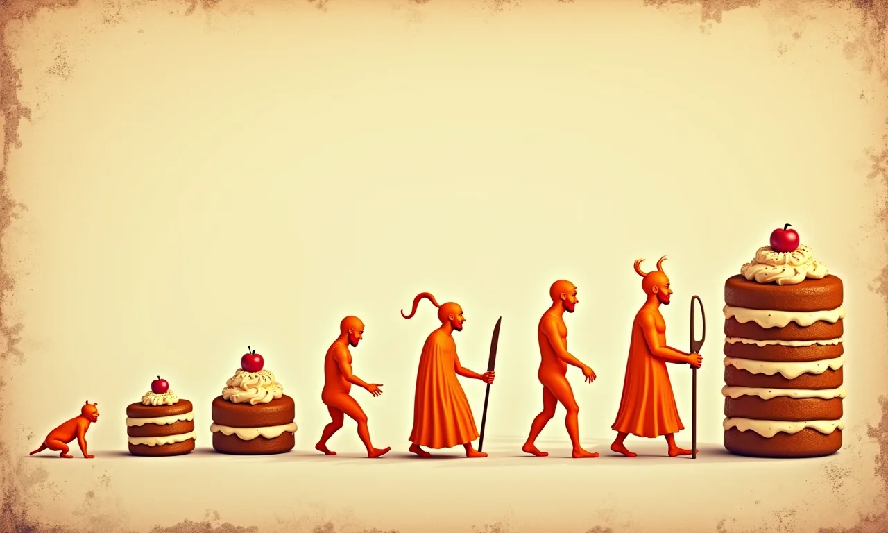 Ilustração da história do bolo de cenoura.