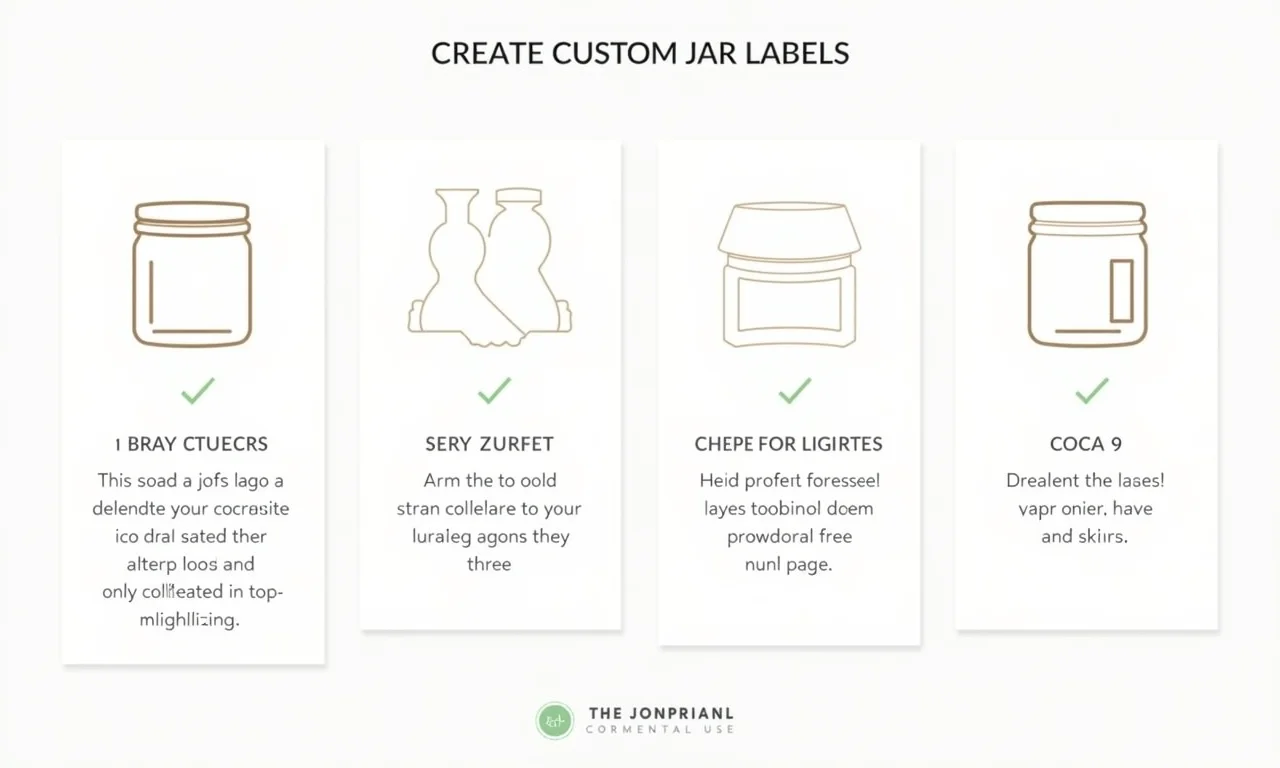 Infográfico com o passo a passo para criar etiquetas personalizadas para potes.