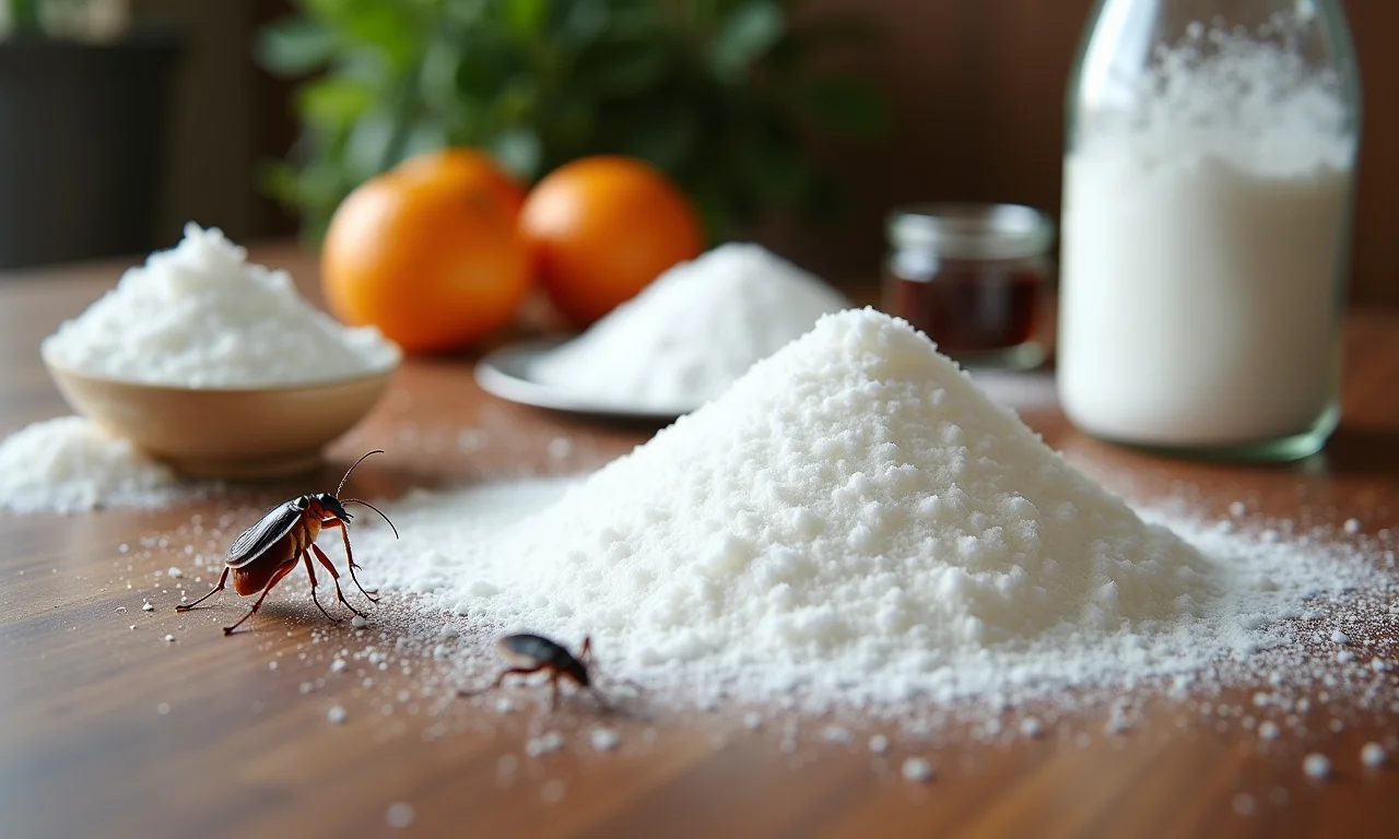 Ingredientes eficazes para veneno caseiro de barata: bicarbonato, açúcar e ácido bórico.