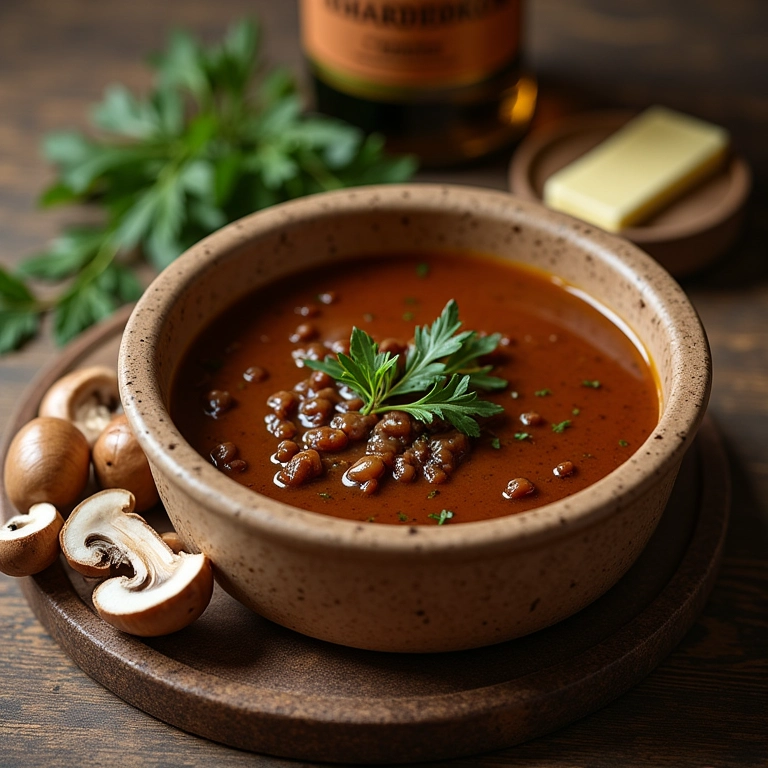 Ingredientes essenciais para molho madeira perfeito.