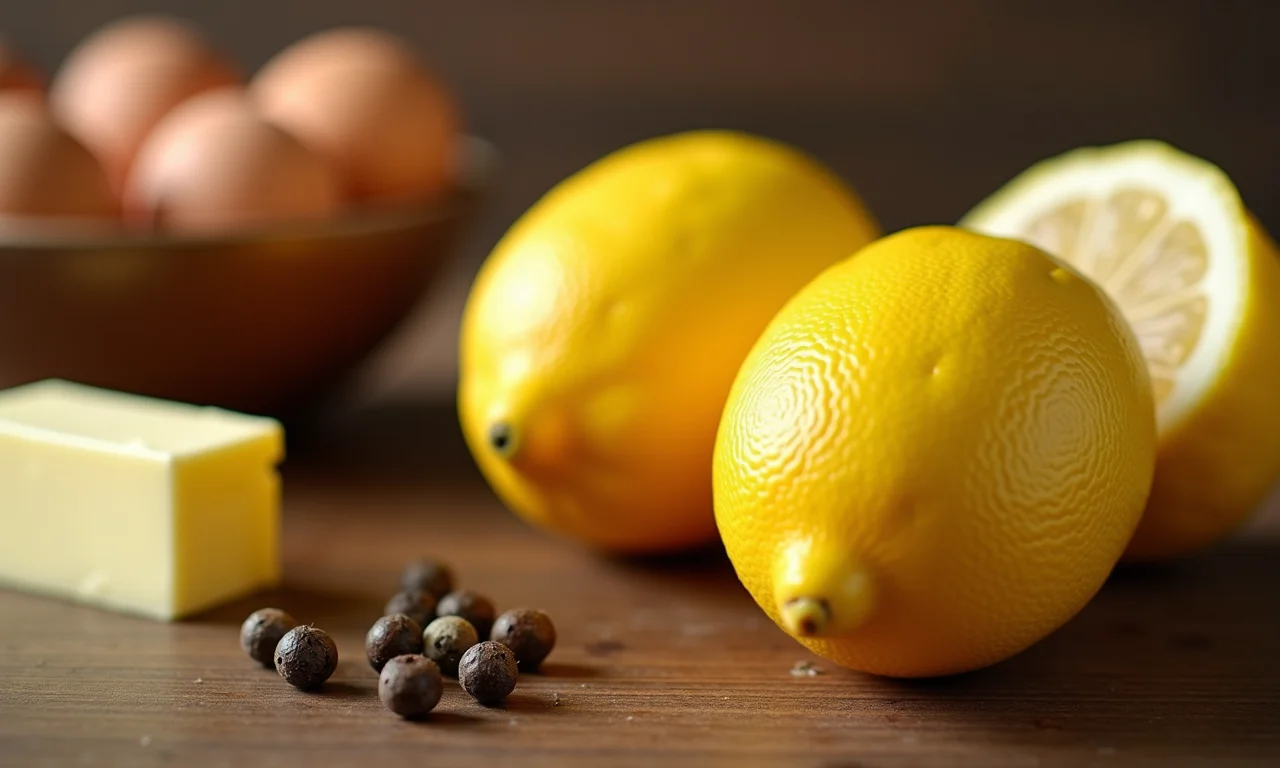 Ingredientes frescos para um molho holandês perfeito.