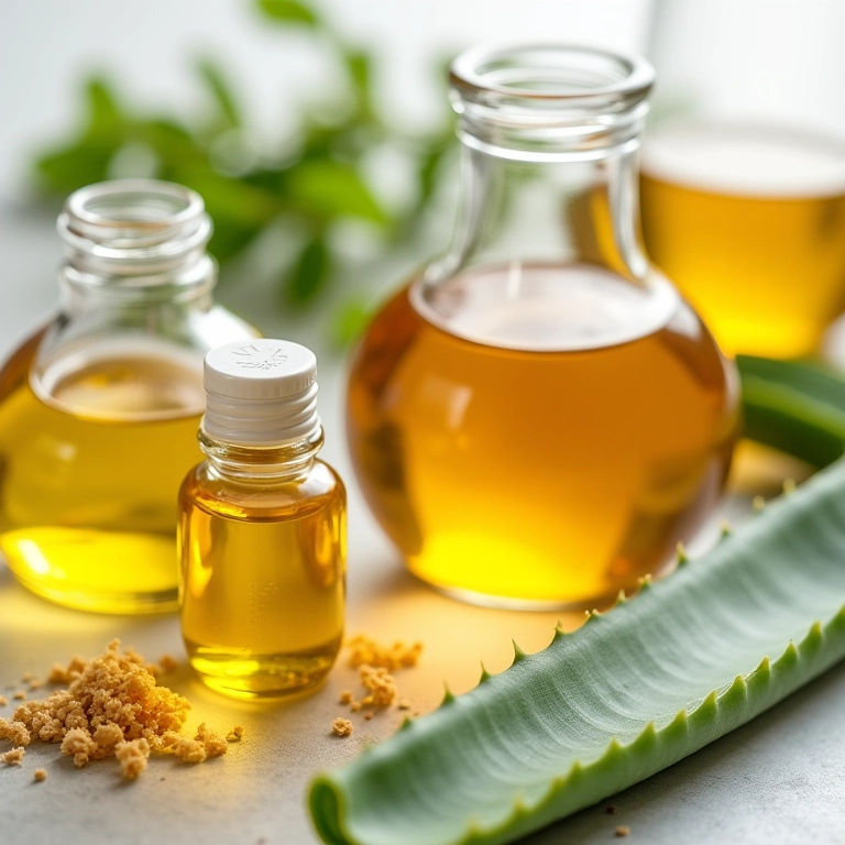 Ingredientes naturais para shampoo caseiro: aloe vera, mel, azeite, coco, argan.