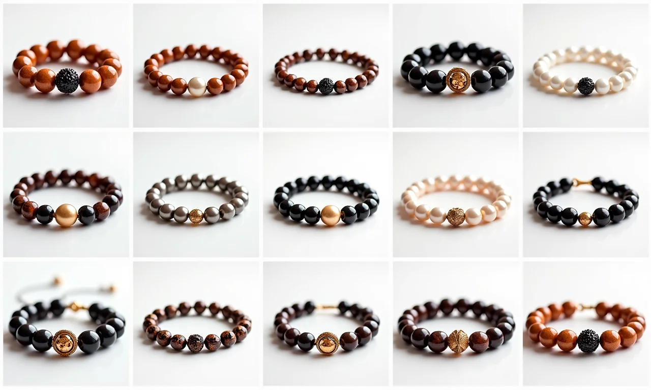 Inspirações de pulseiras de miçangas.