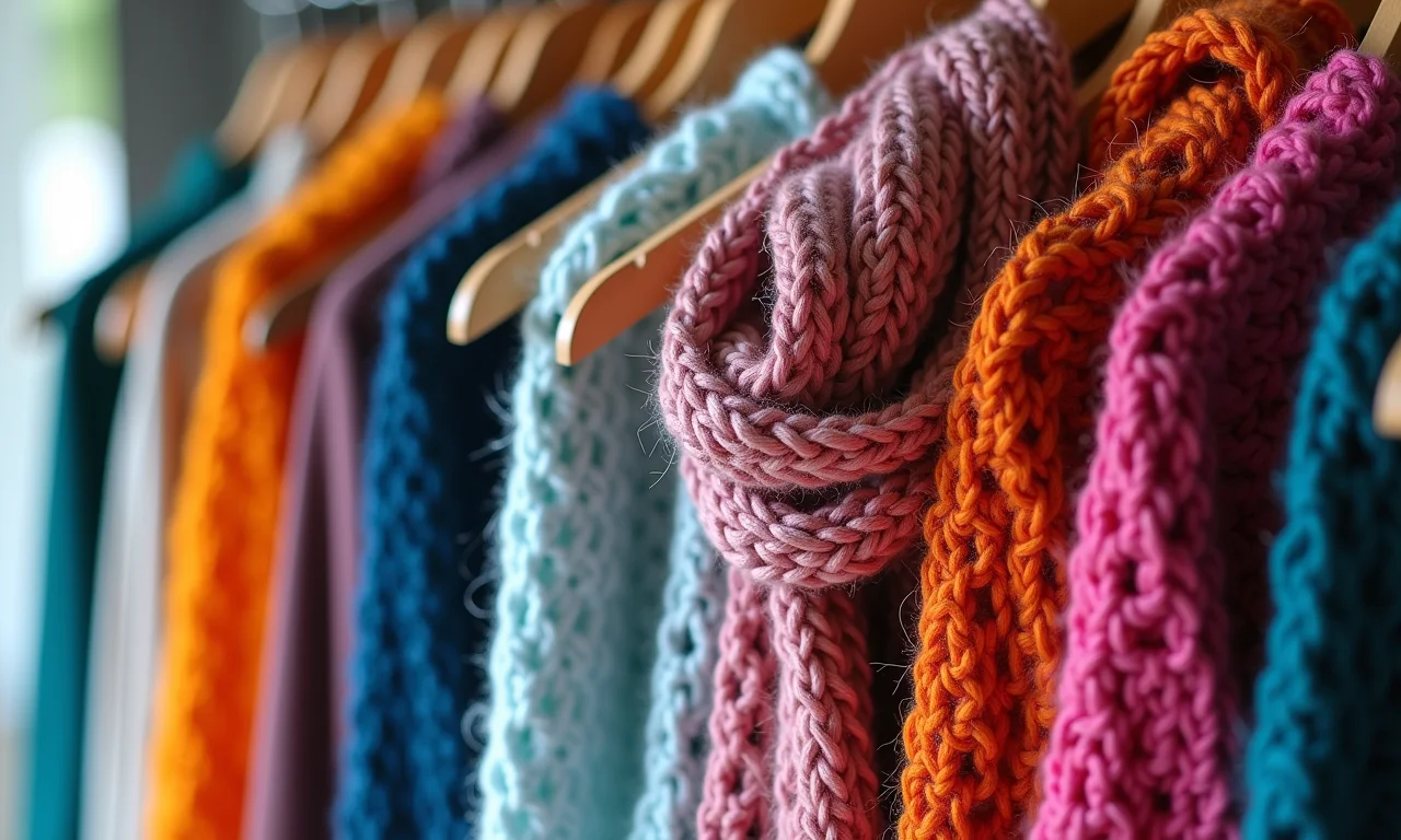 Inspirações e ideias criativas para cachecóis de crochê.