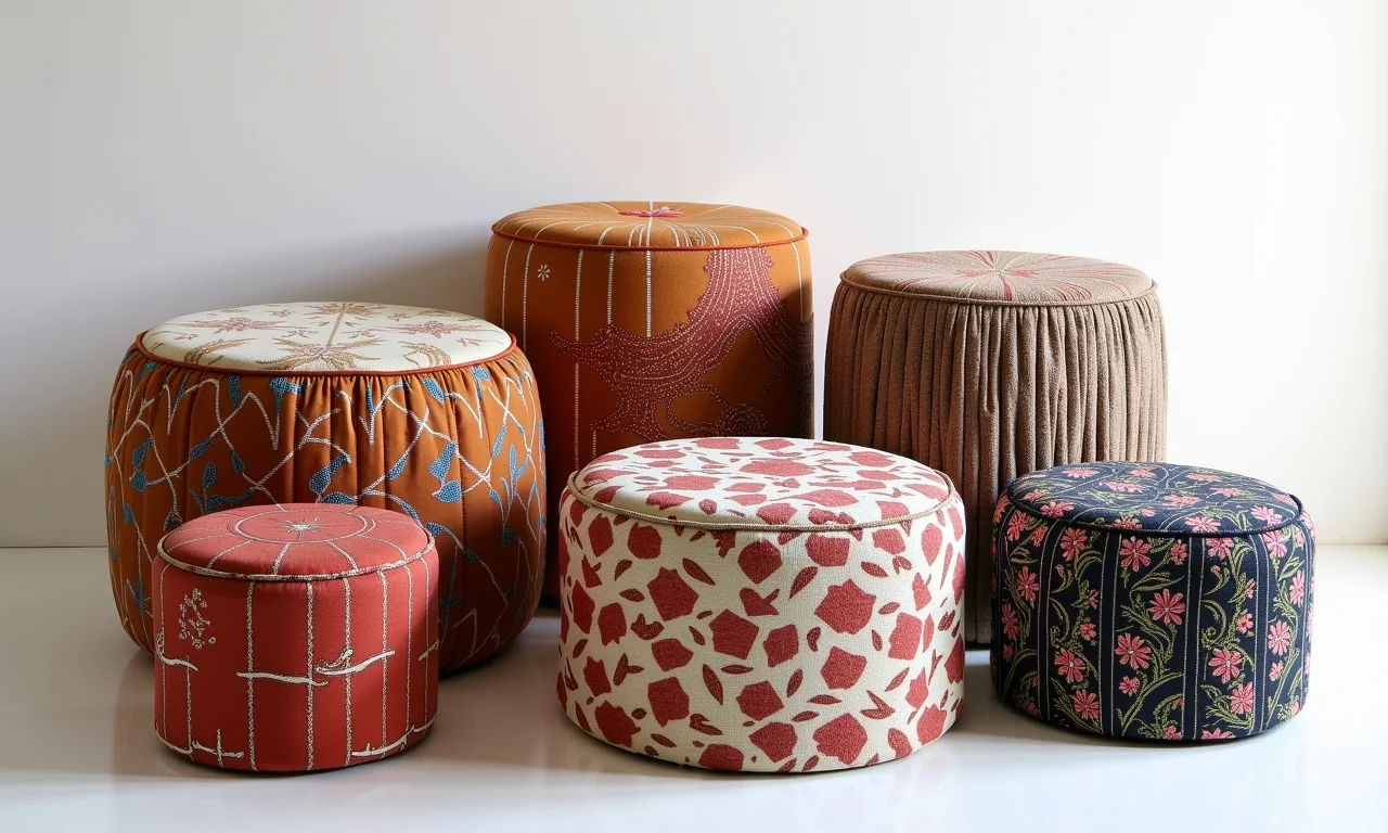 Inspirações para capas de banqueta redonda.