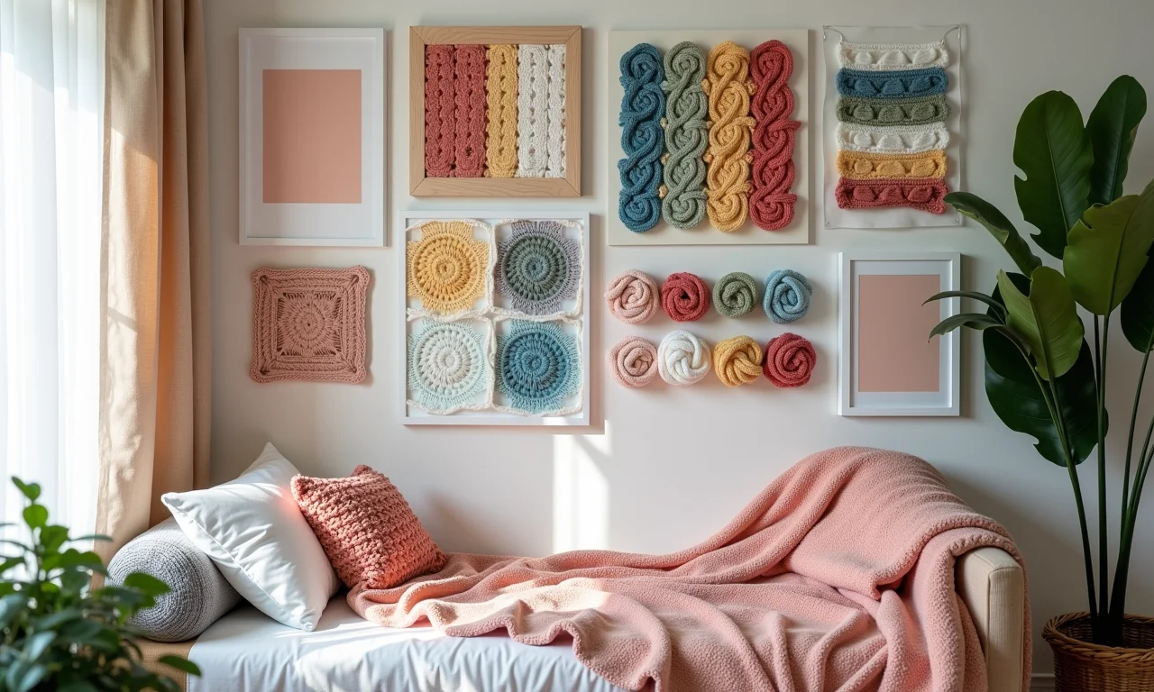 Inspirações para manta de crochê de bebê.