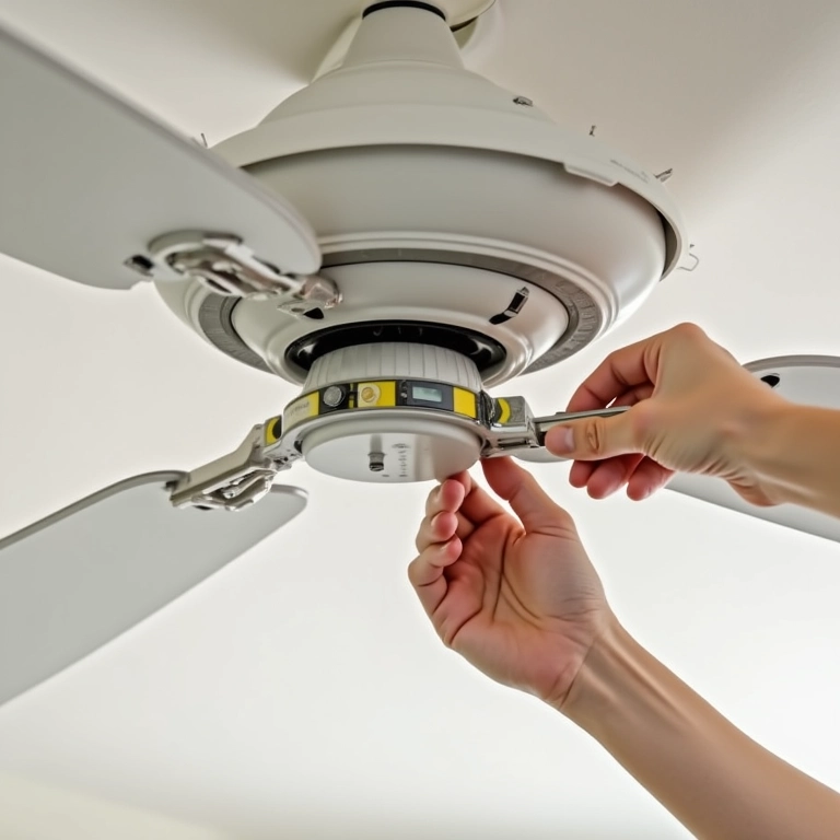 Instalando o suporte do ventilador de teto