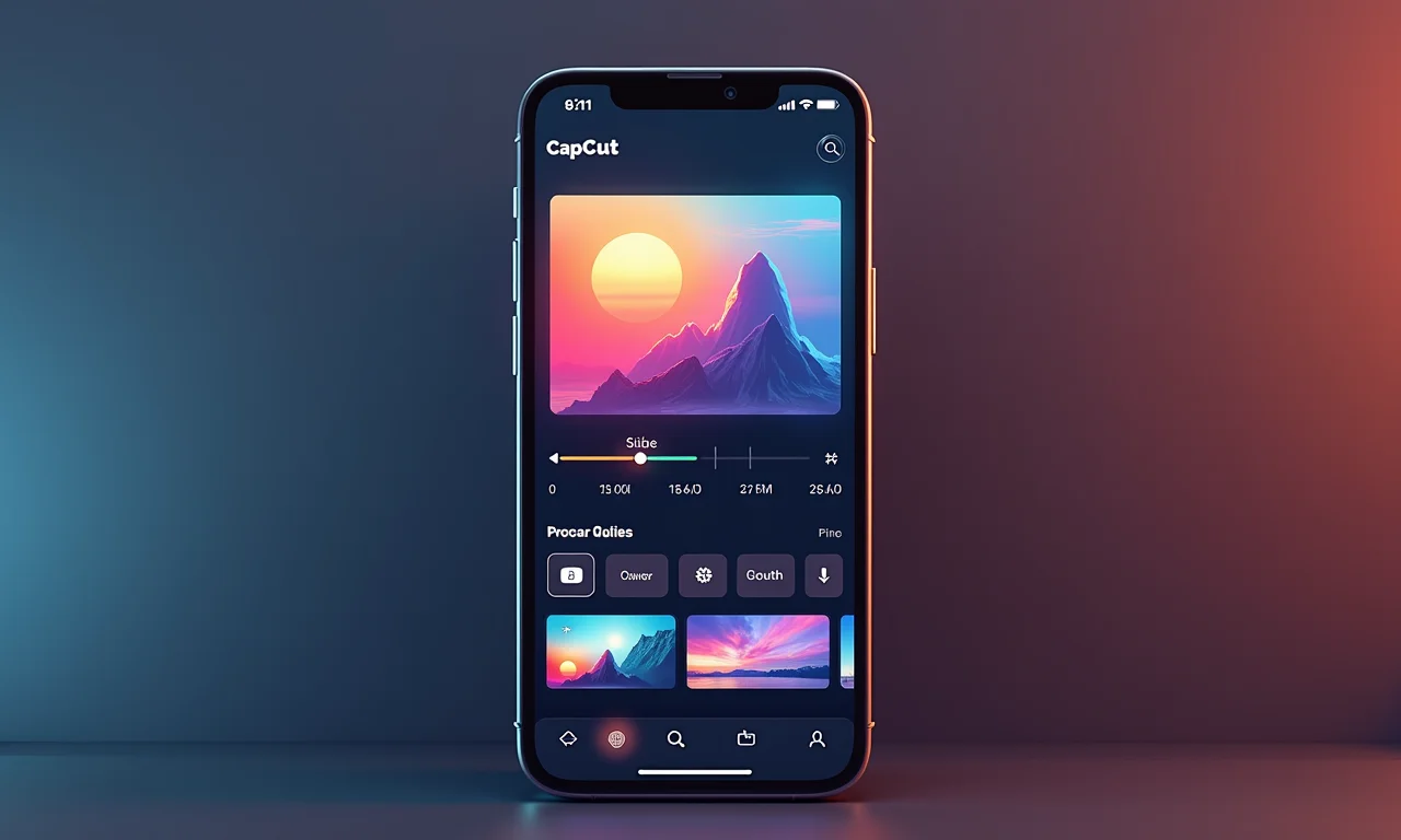 Interface do CapCut para edição de vídeos.