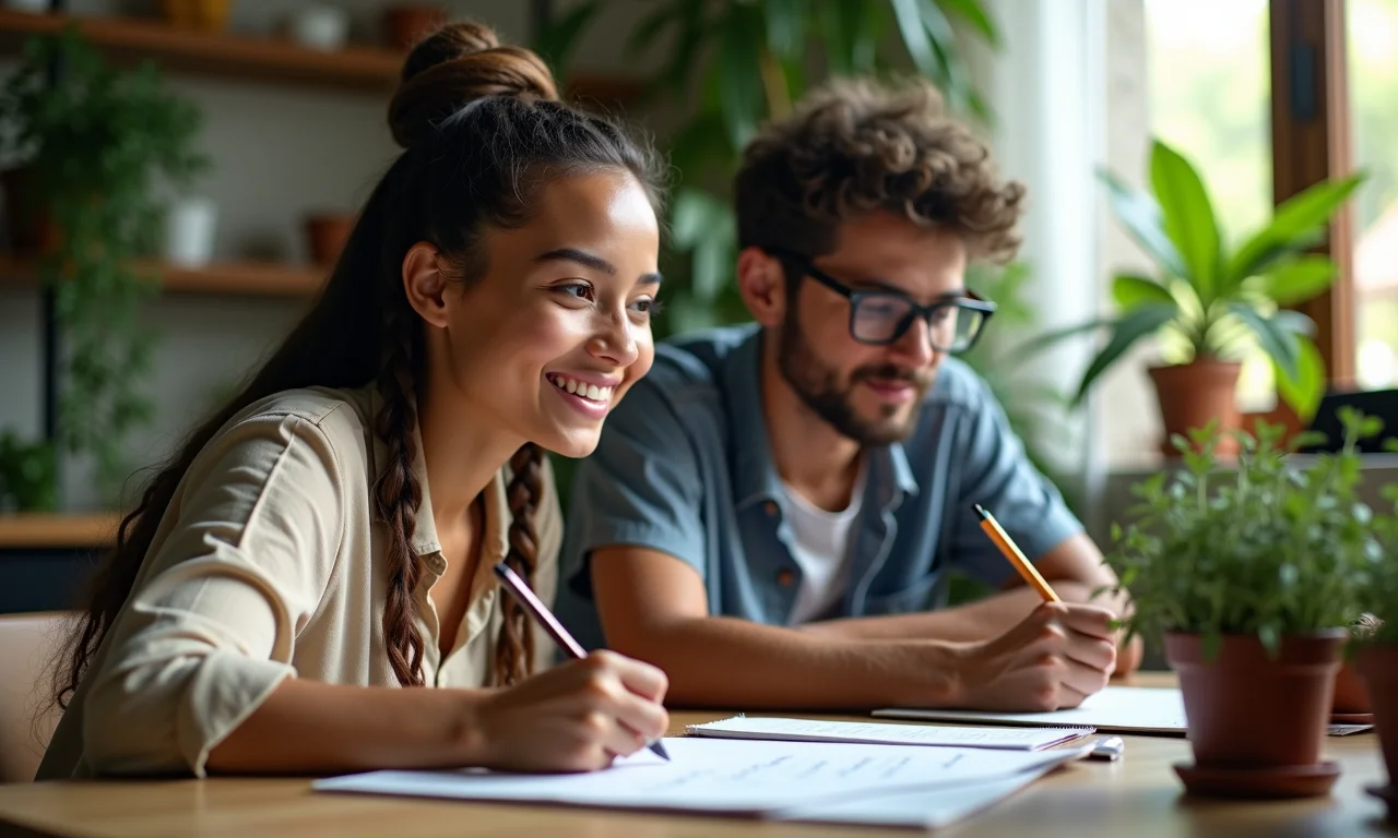Jovens adultos definindo público-alvo para mascote digital.