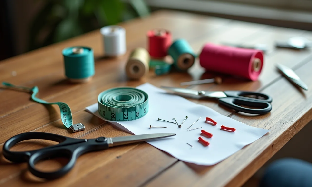 Kit de costura com ferramentas essenciais.