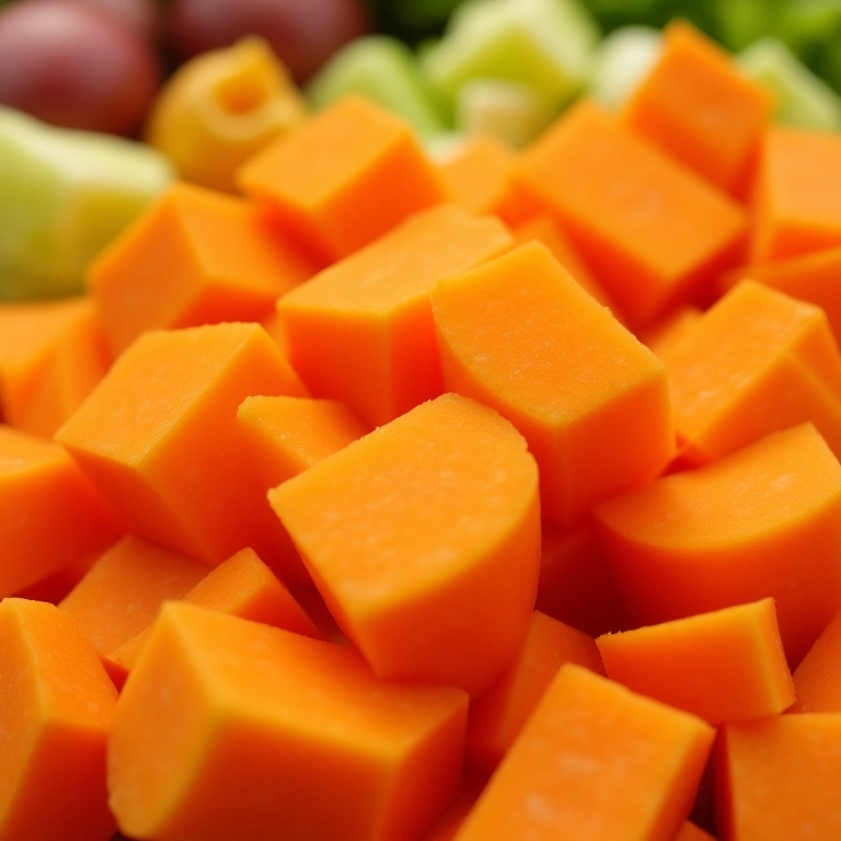 Legumes frescos picados para adicionar à canja.