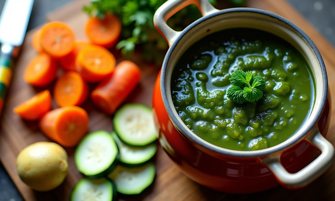 Legumes variados para adicionar à sopa de couve