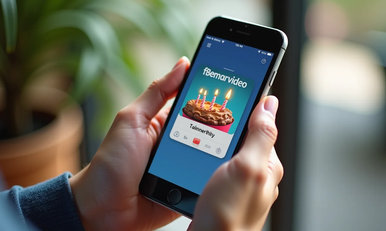 Lembrete para postar vídeo de aniversário no Facebook.