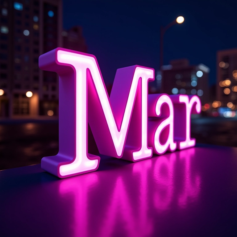 Letra luminosa com LED neon flexível.