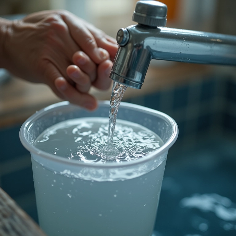 Limpeza da shampoozeira após o uso com água corrente.