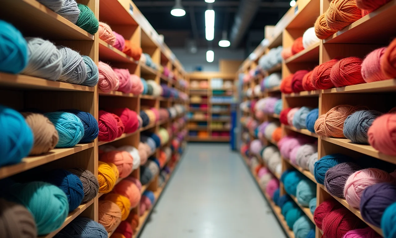 Loja de lãs e agulhas de crochê.